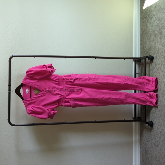 Tea & Cup Pants - Tea & cup pink romper